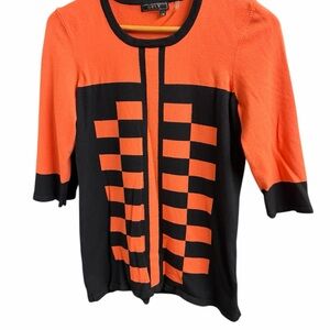 Orly Women’s Crewneck Sweater Orange & Black